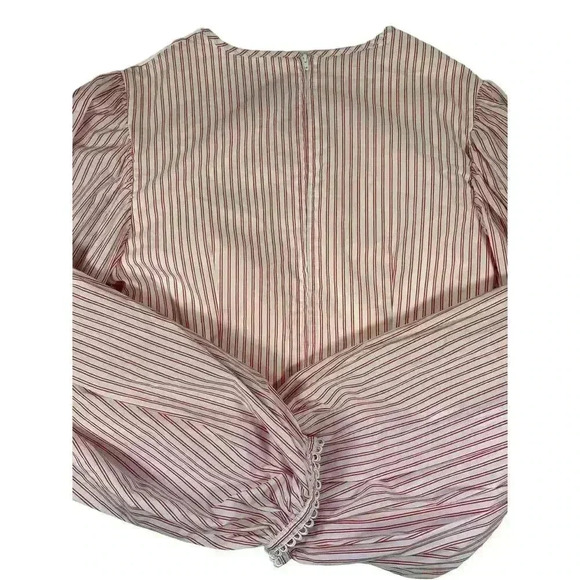 NWOT C/MEO Collective Urban Outfitters Close Enough puff sleeve red Large top - Picture 4 of 9